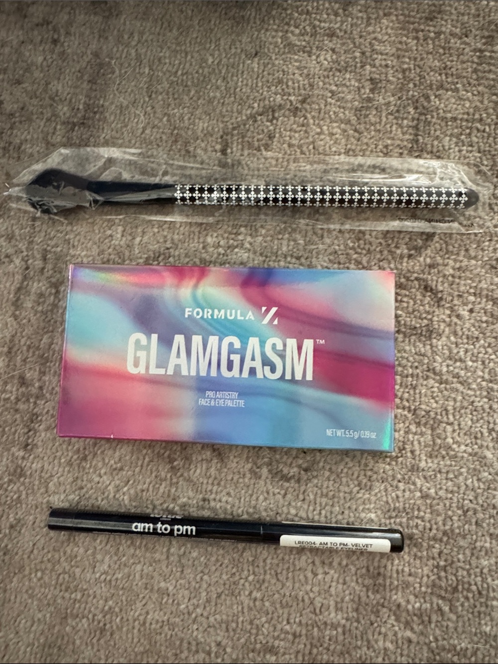 Formula X GLAMGASM Face & Eye Palette with brush and eyeliner